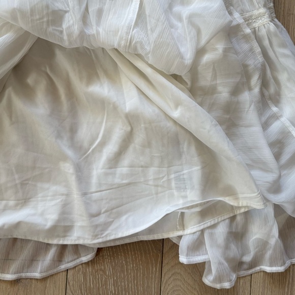 NWOT Abercrombie & Fitch Women’s Plunge Lace Tiered Maxi Dress White Size XXST - Picture 6 of 15